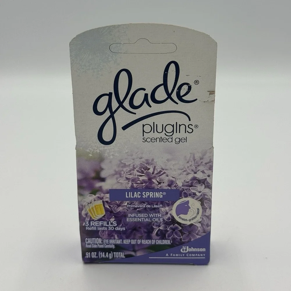 Vintage Glade PlugIns gel Lilac Spring Refills Air Freshener Refills Only